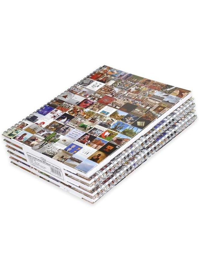 FIS Spiral Hard Cover Notebook Single Line 10X8 Inch, 100-Sheets 5-Piece - FSNBS1081903 - Image 1